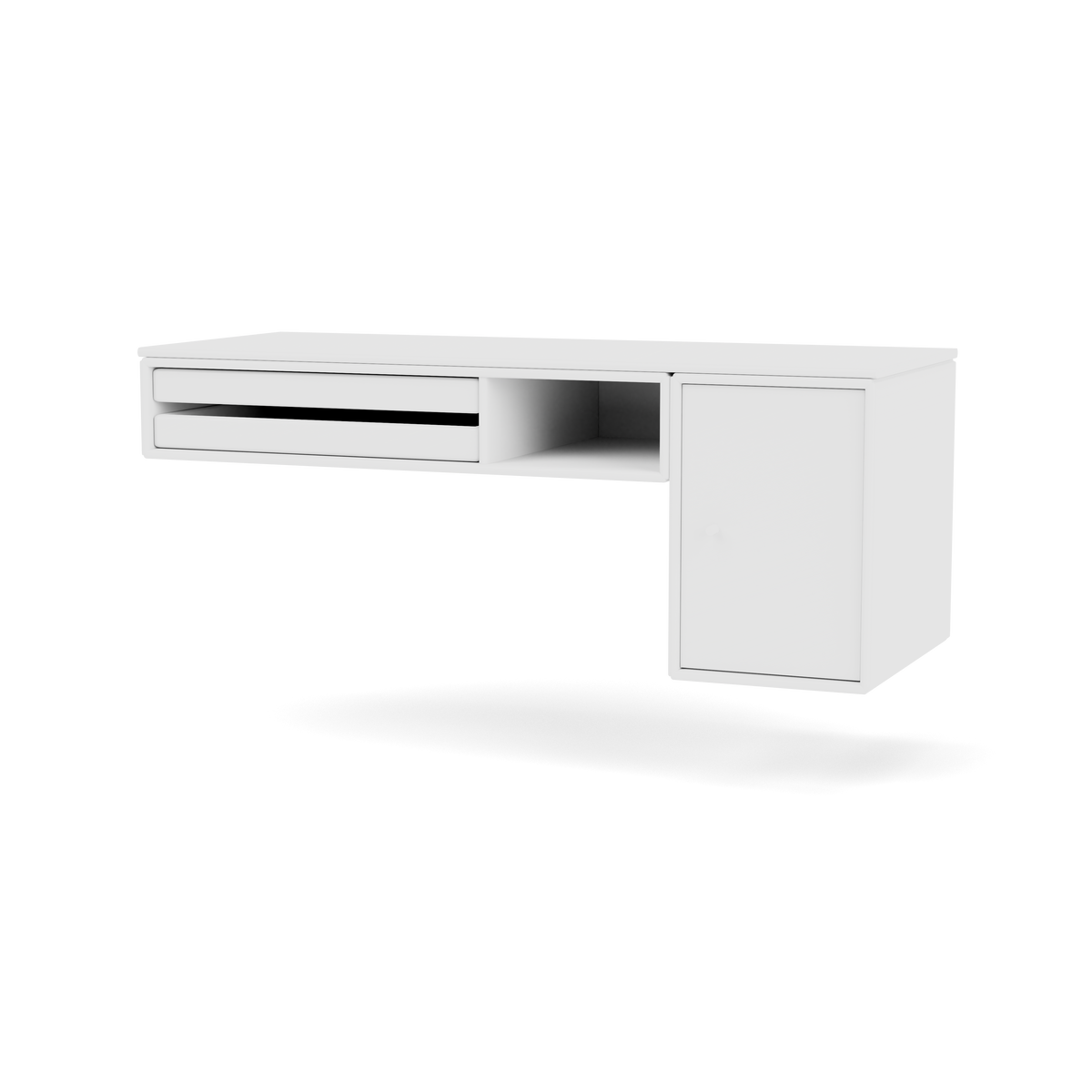 Console murale Bureau Quick Ship, laque 101 New White, packshot Montana