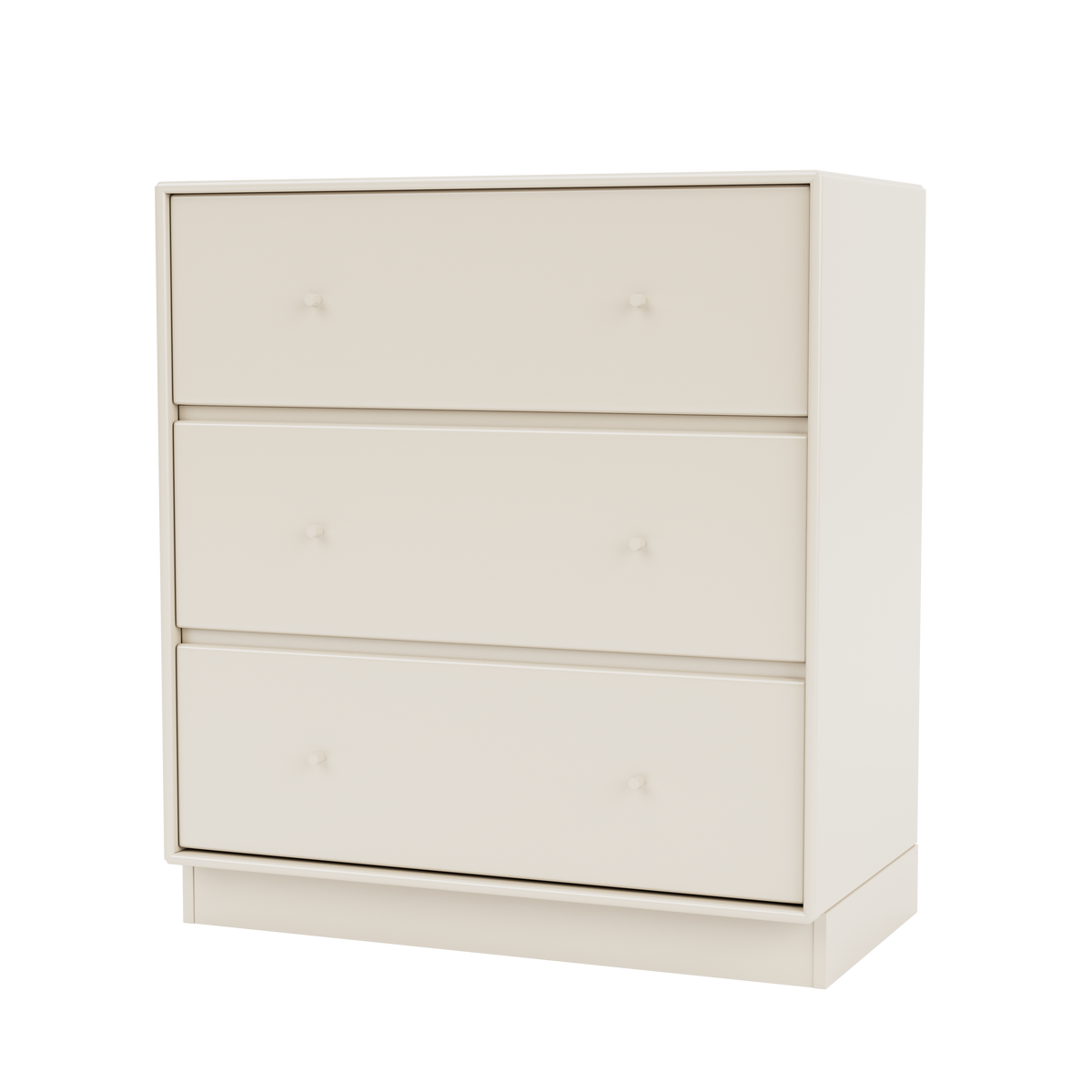Commode Carry Quick Ship, laque 158 Oat, sur socle de 7 cm, packshot Montana