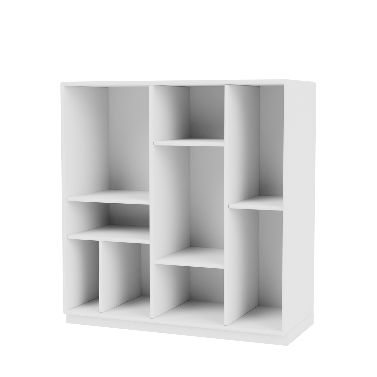 Étagère Compile Quick Ship, laque 101 New White, sur socle de 3 cm, packshot Montana