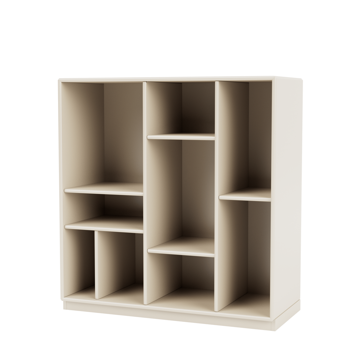 Étagère Compile Quick Ship, laque 158 Oat, sur socle de 3 cm, packshot Montana