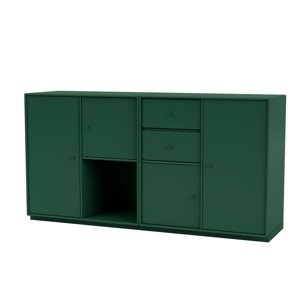 Buffet Couple Quick Ship, laque 136 Pine, sur socle de 3 cm, packshot Montana