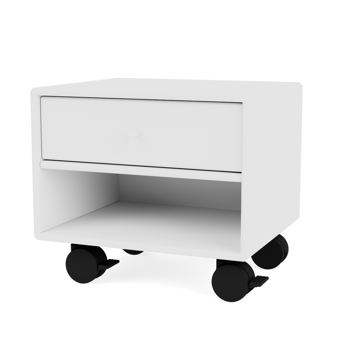 Table de nuit Dash Quick Ship, laque 101 New White, packshot Montana