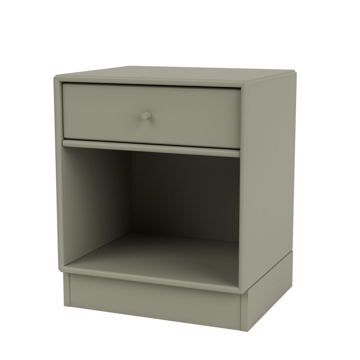 Table de chevet Dream Quick Ship, laque 144 Fennel, sur socle de 7 cm, packshot Montana
