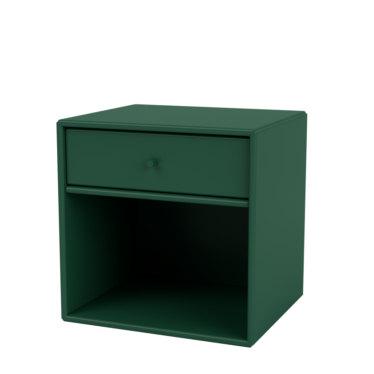 Table de chevet Dream Quick Ship, laque 136 Pine, suspendu au mur, packshot Montana