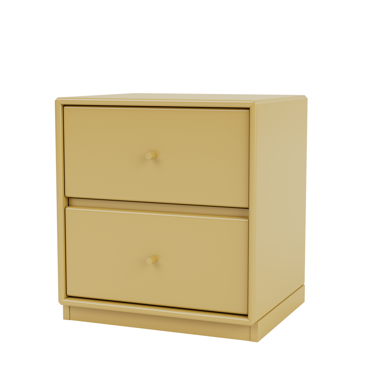 Table de chevet Drift Quick Ship, laque 157 Cumin, sur socle de 3 cm, packshot Montana