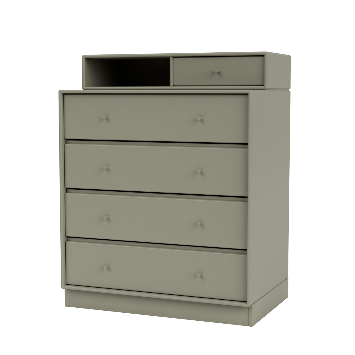 Commode Keep Quick Ship, laque 144 Fennel, sur socle de 7 cm, packshot Montana