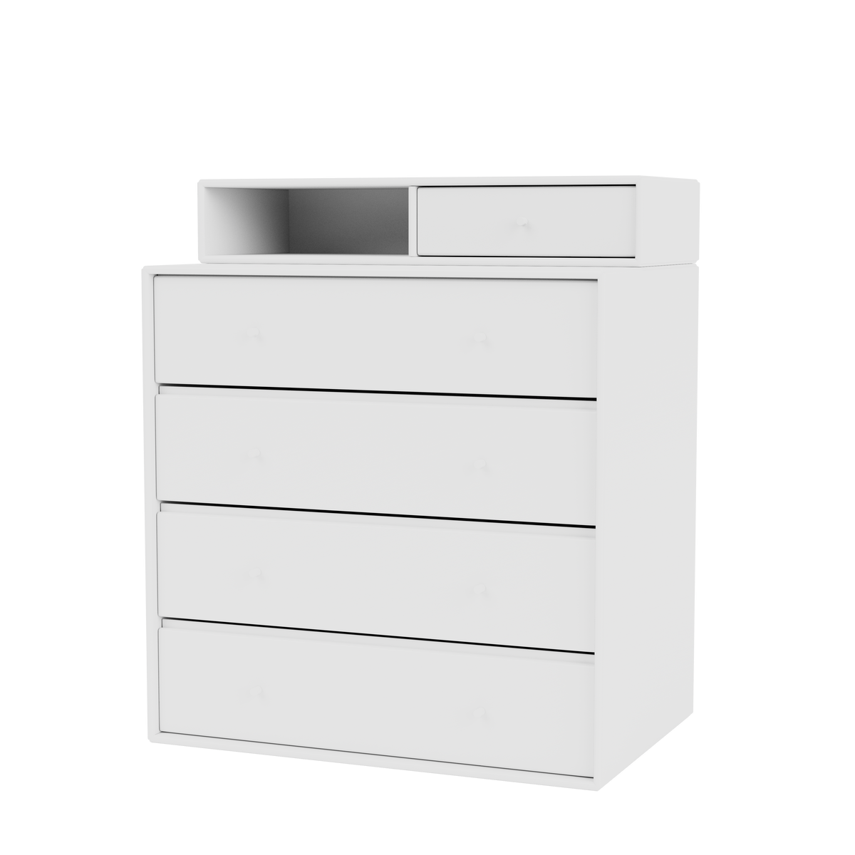 Commode Keep Quick Ship, laque 101 New White, suspendu au mur, packshot Montana