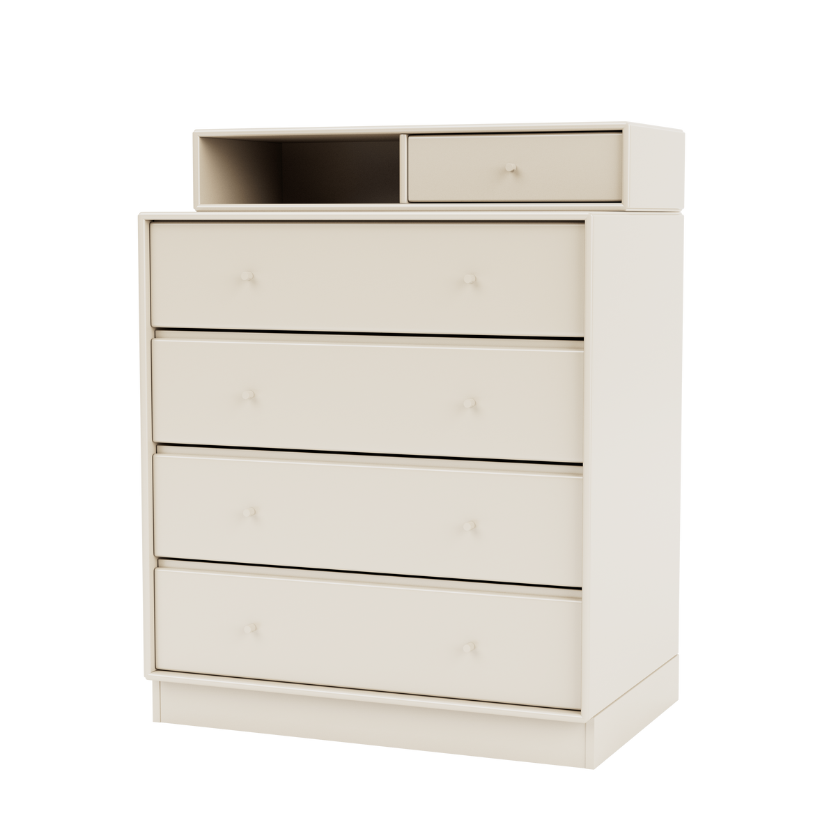 Commode Keep Quick Ship, laque 158 Oat, sur socle de 7 cm, packshot Montana