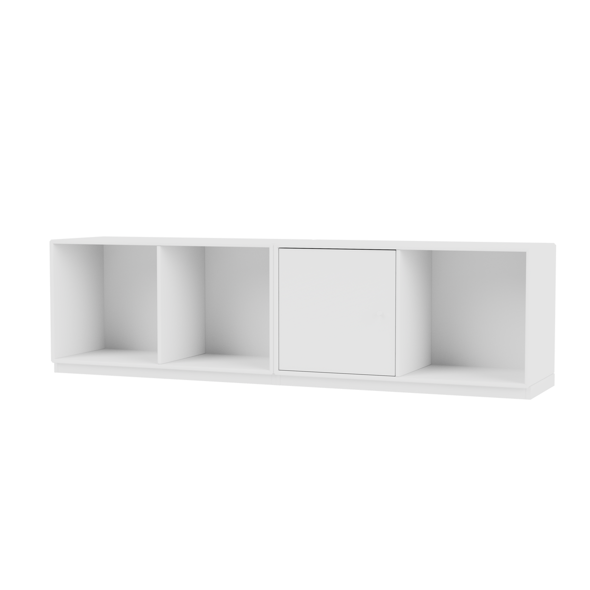 Buffet Line Quick Ship, laque 101 New White, sur socle de 3 cm, packshot Montana