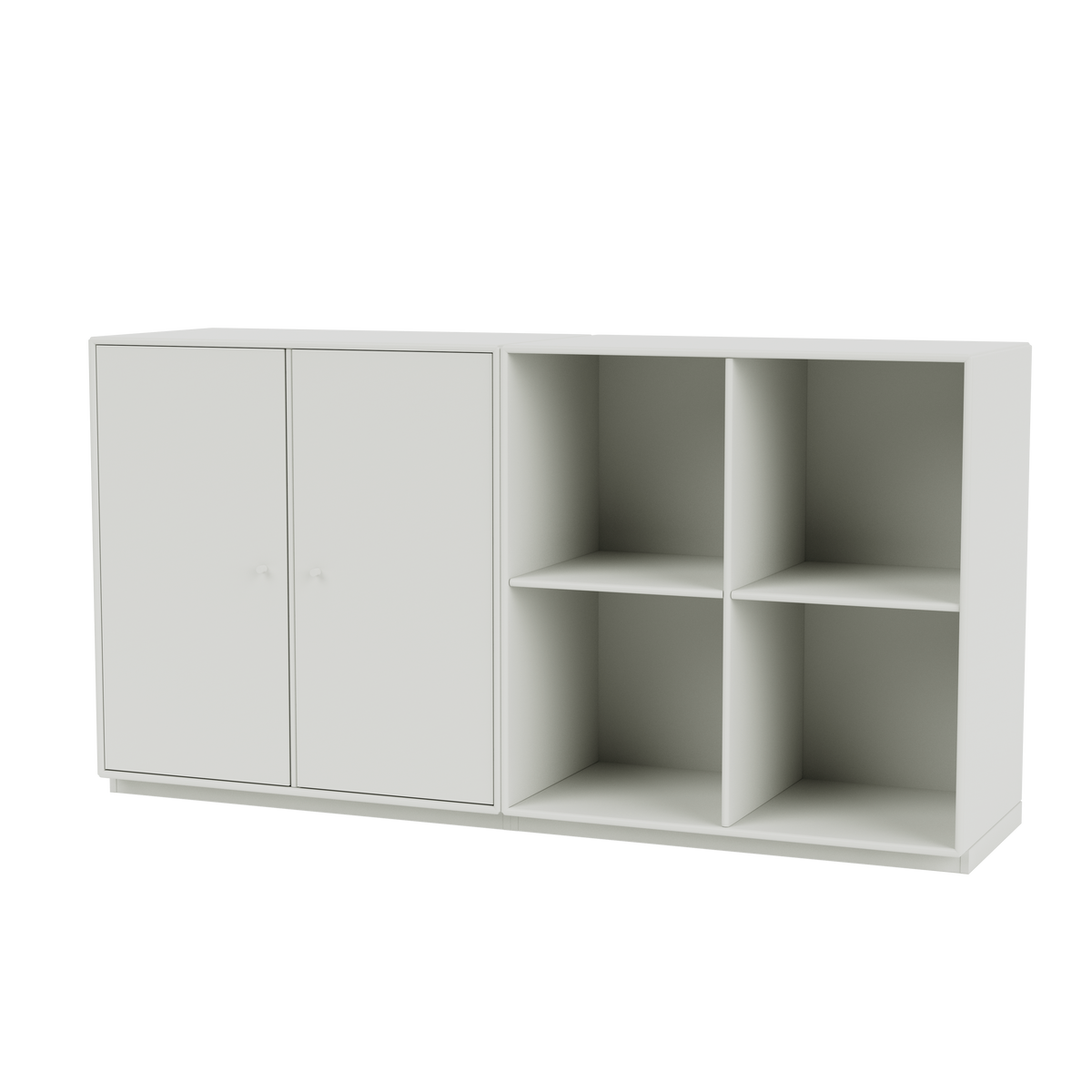 Buffet Pair Quick Ship, laque 09 Nordic, sur socle de 3 cm, packshot Montana