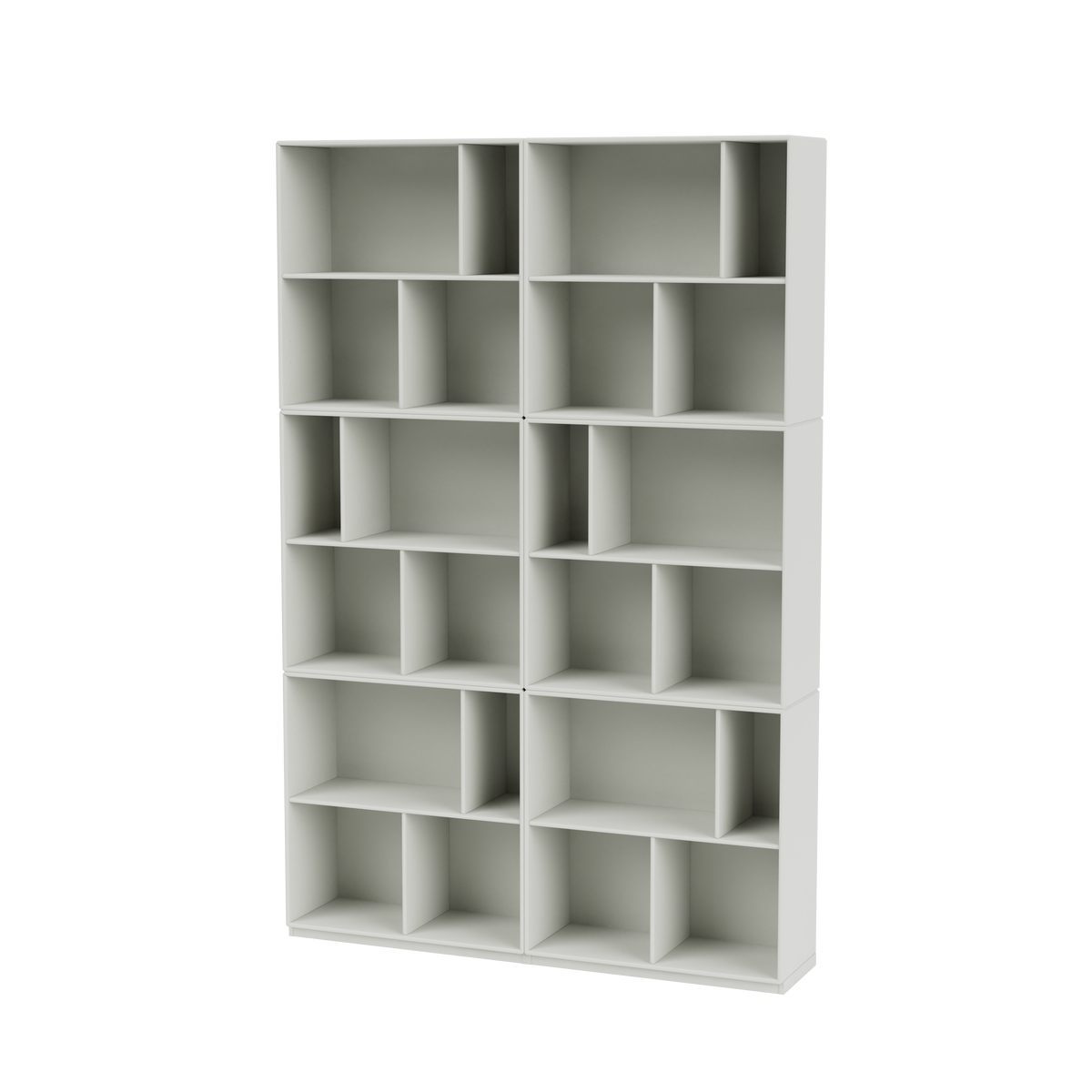 Bibliothèque Read Quick Ship, laque 09 Nordic, sur socle de 3 cm, packshot Montana