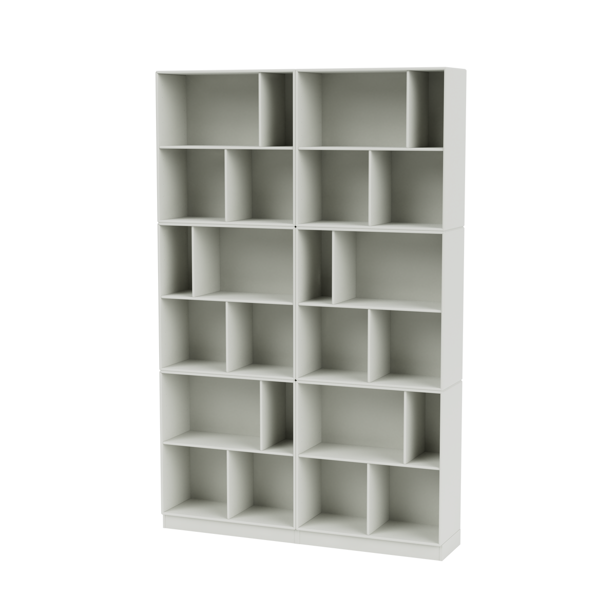 Bibliothèque Read Quick Ship, laque 09 Nordic, sur socle de 7 cm, packshot Montana