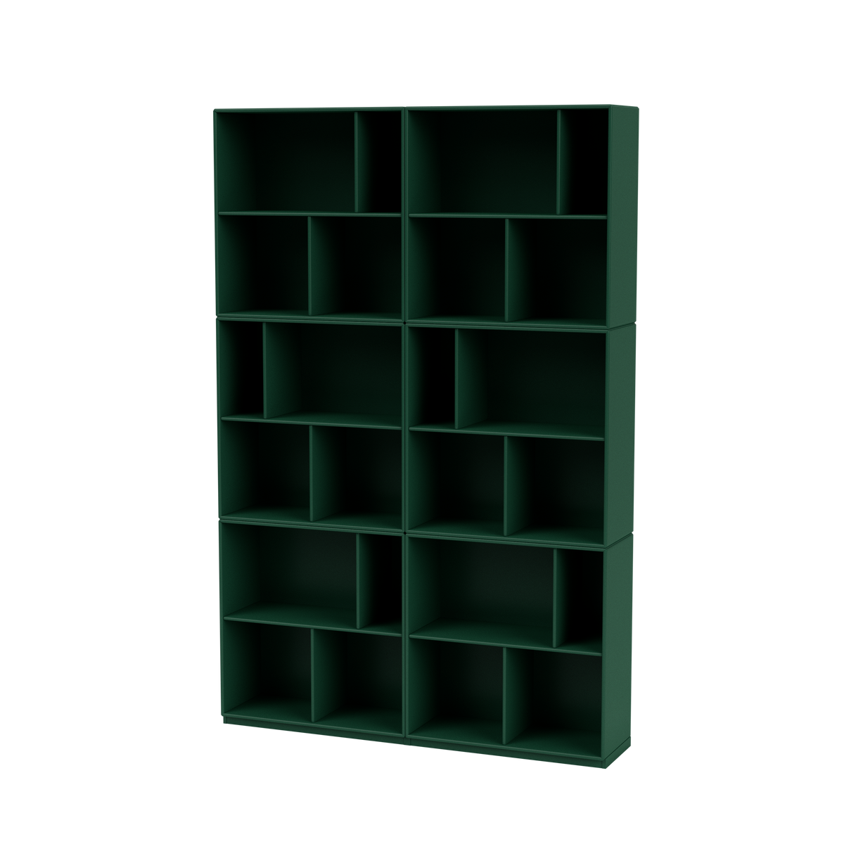 Bibliothèque Read Quick Ship, laque 136 Pine, sur socle de 3 cm, packshot Montana