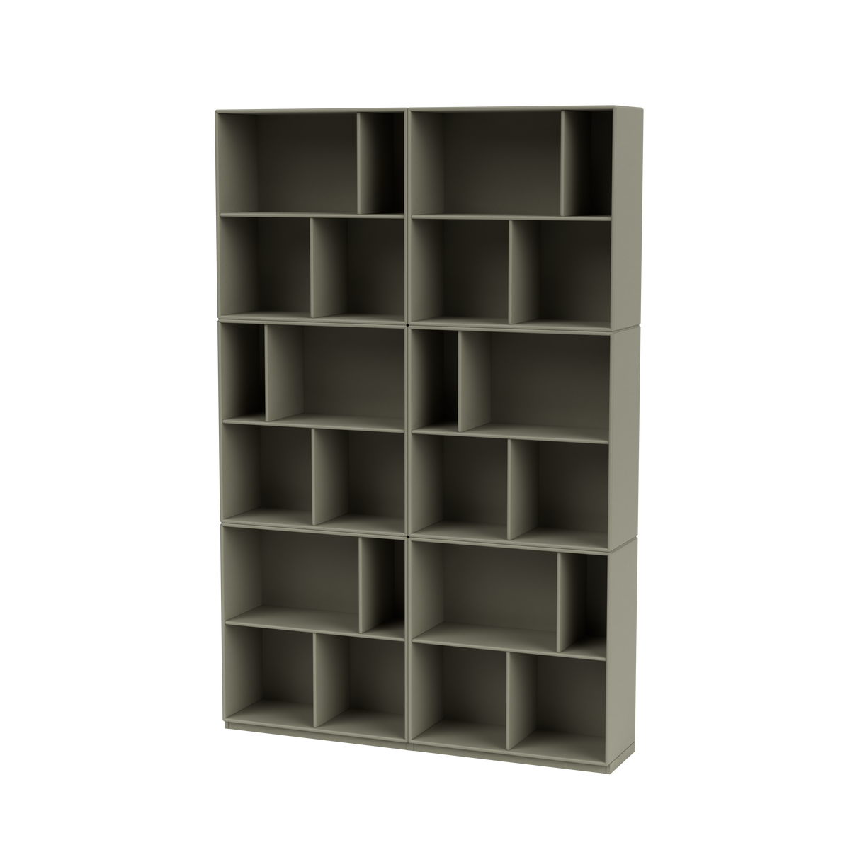 Bibliothèque Read Quick Ship, laque 144 Fennel, sur socle de 3 cm, packshot Montana