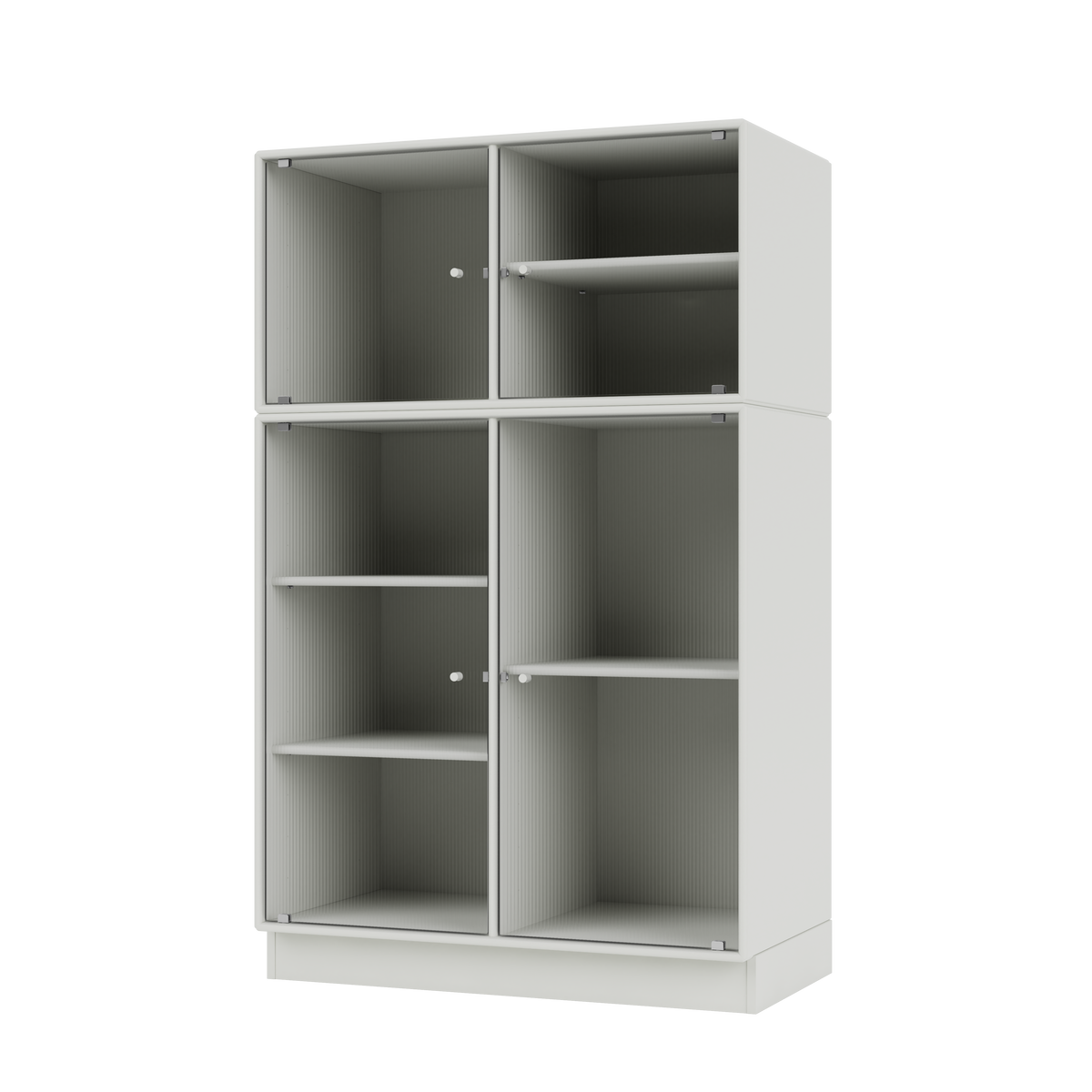 Vitrine Ripple III Quick Ship, laque 09 Nordic, sur socle de 7 cm, packshot Montana