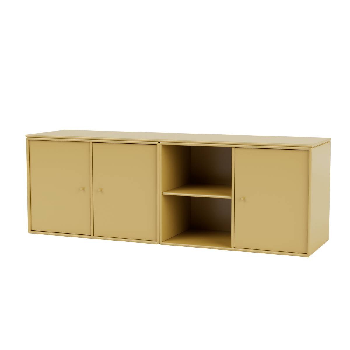 Meuble bas Save Quick Ship, laque 157 Cumin, suspendu au mur, packshot Montana