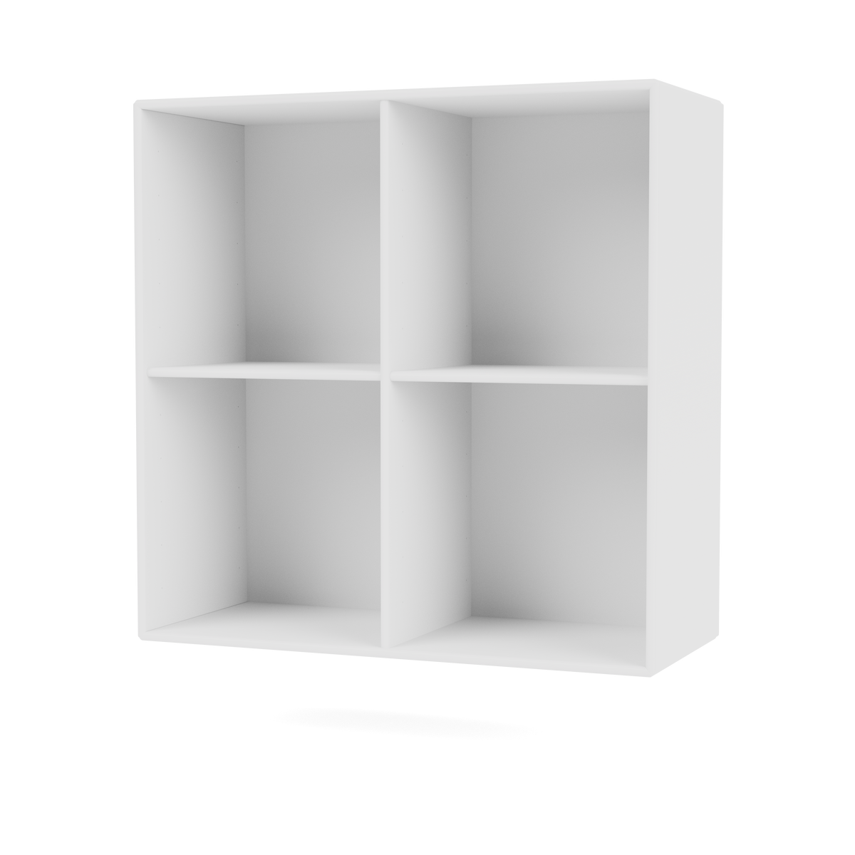 Bibliothèque Show Quick Ship, laque 101 New White, suspendu au mur, packshot Montana