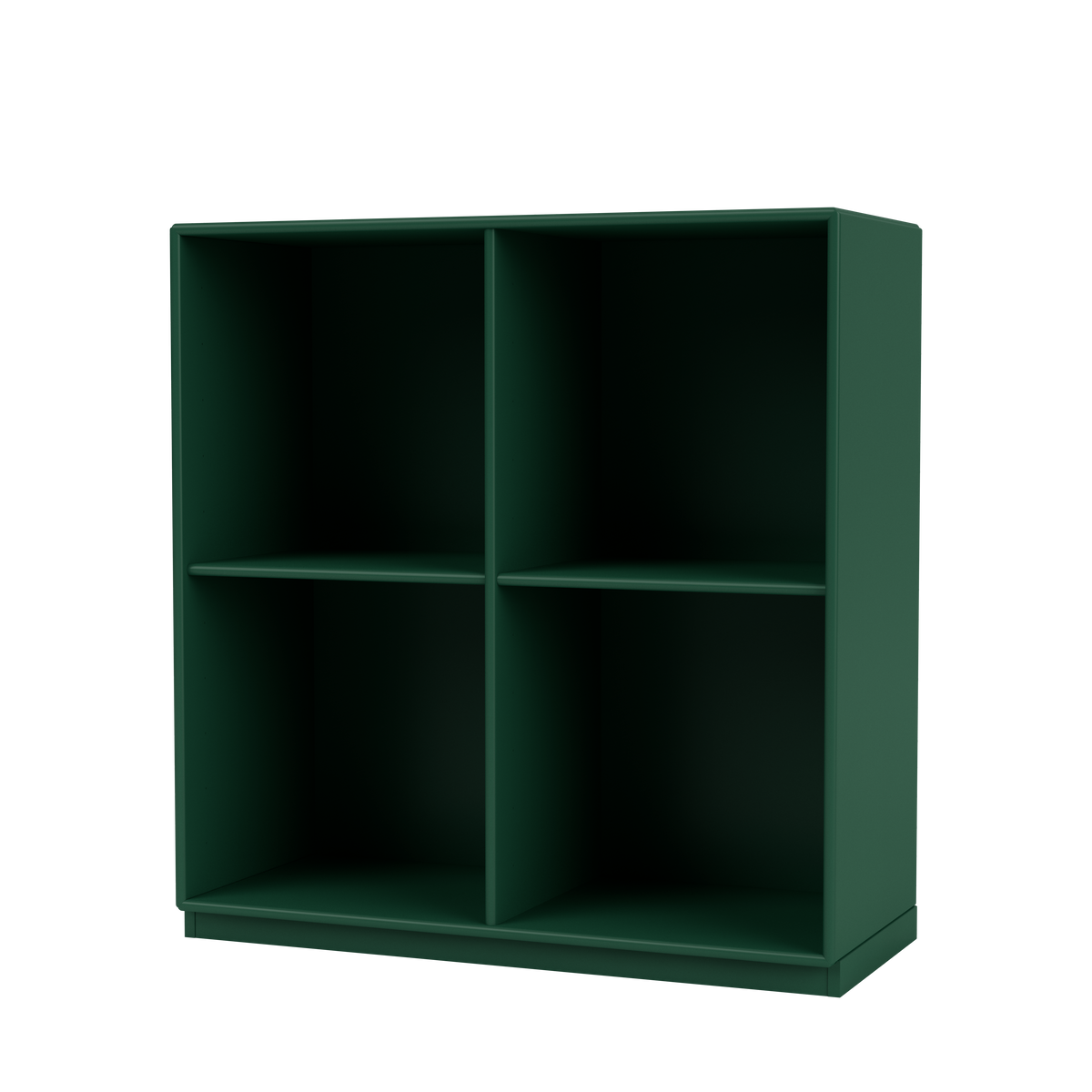 Bibliothèque Show Quick Ship, laque 136 Pine, sur socle de 3 cm, packshot Montana