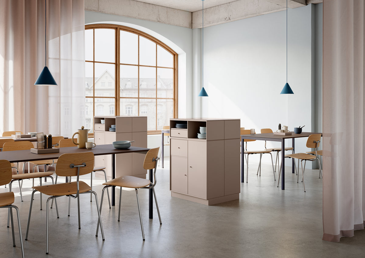 Mise en scène Montana avec bureau Workshop, laques Mushroom