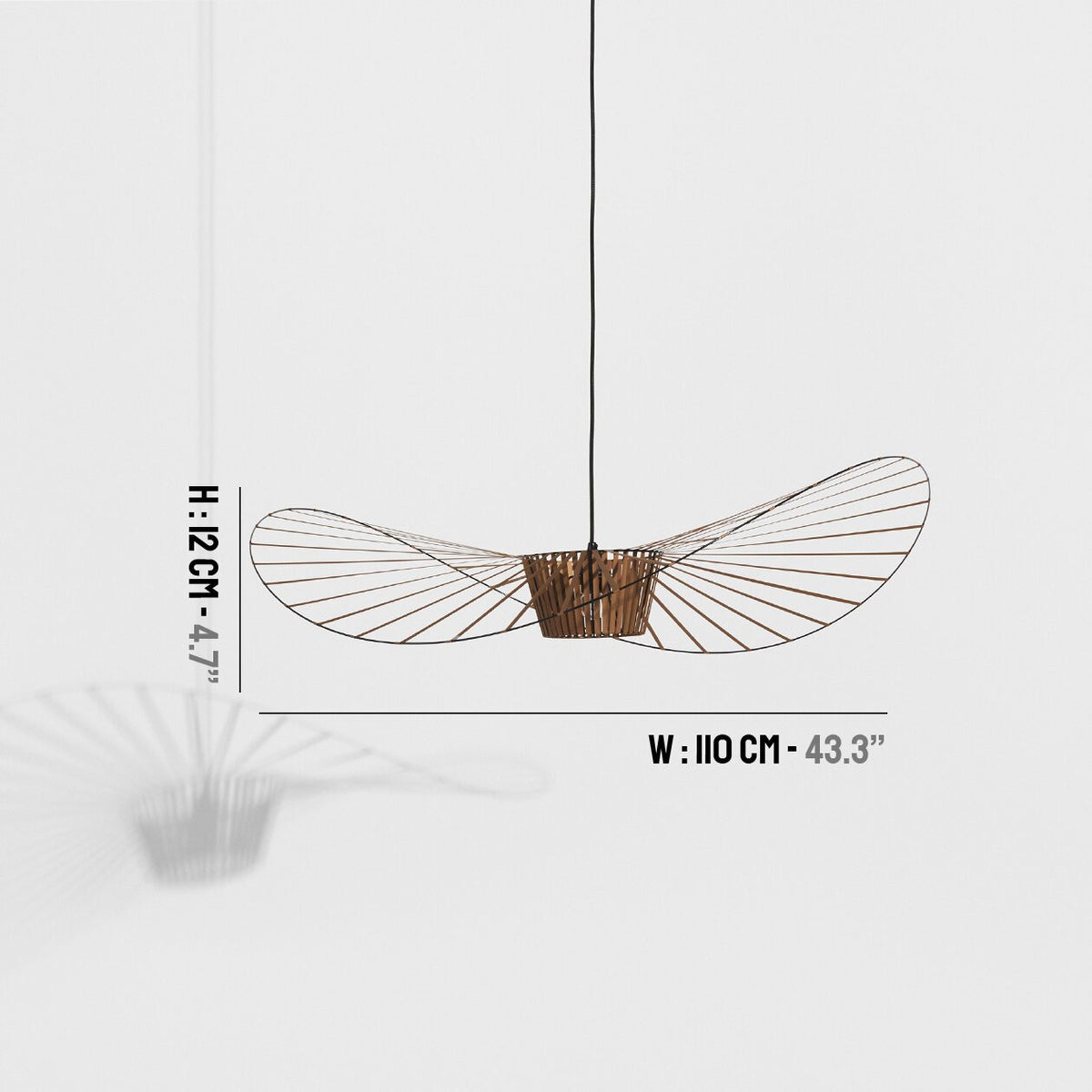 Petite Suspension Vertigo Ø110 cm de Constance Guisset - Petite Friture-Cuivre, autre vue-The Woods Gallery