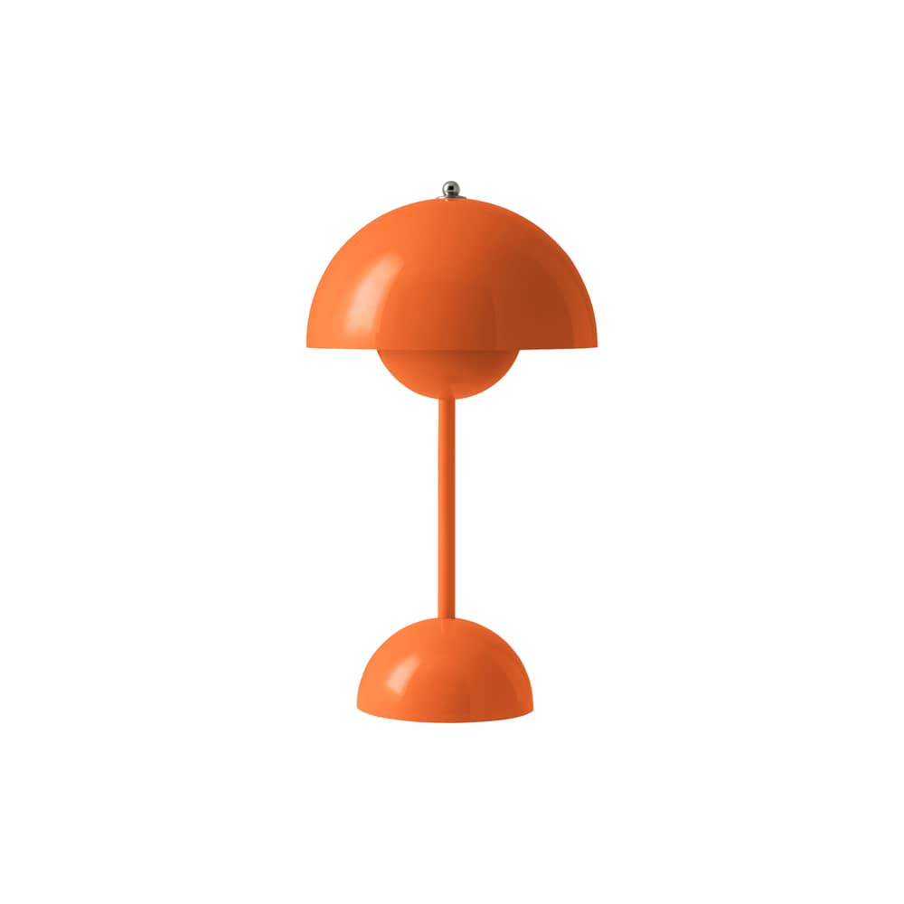 Petite lampe de table Flowerpot VP9 de Verner Panton - &Tradition-Orange acidulé-The Woods Gallery