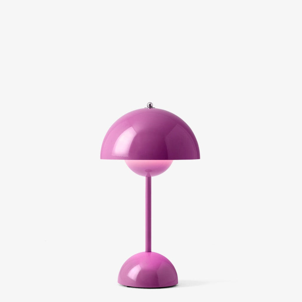 Petite lampe de table Flowerpot VP9 de Verner Panton - &Tradition-Tangy Pink-The Woods Gallery