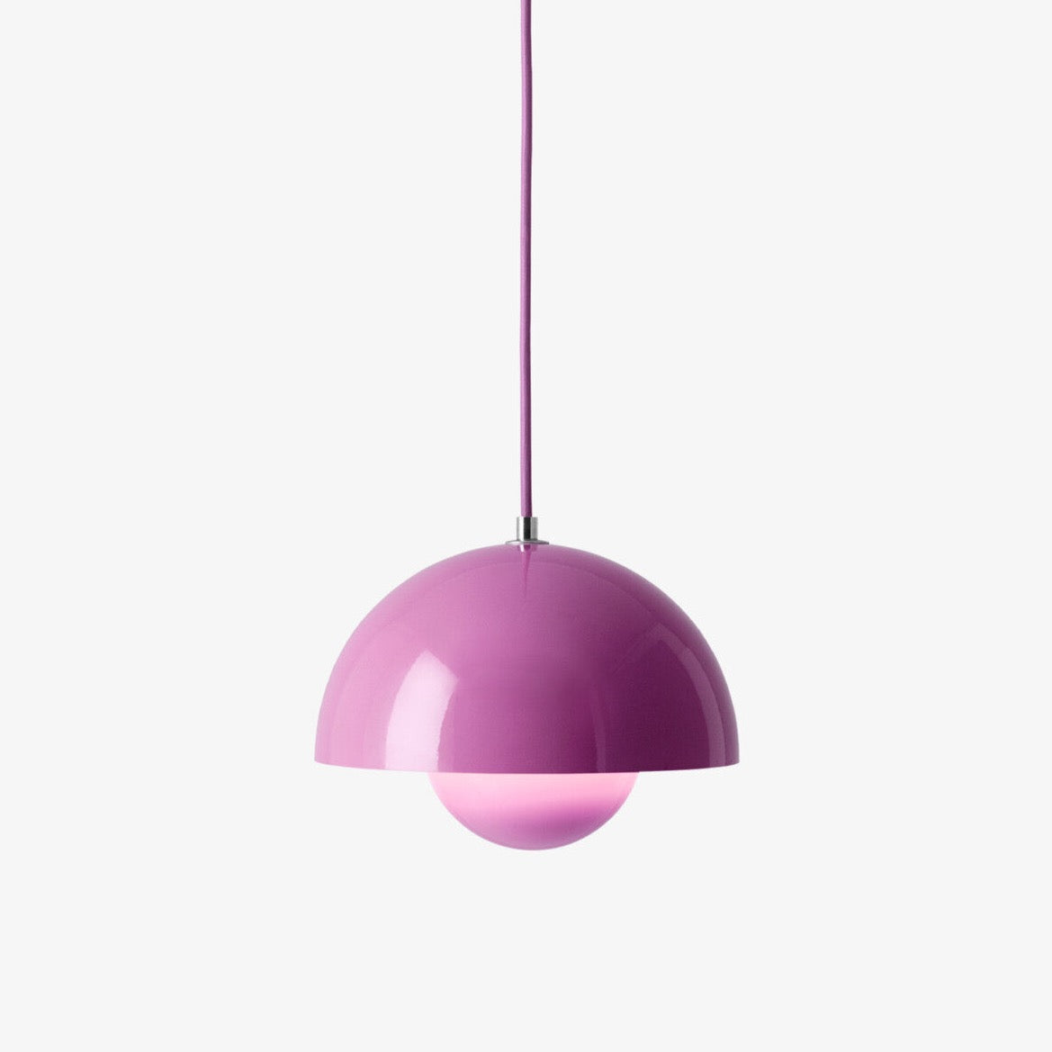 Petite suspension Flowerpot VP1 de Verner Panton - &Tradition-Rose acidulé-The Woods Gallery