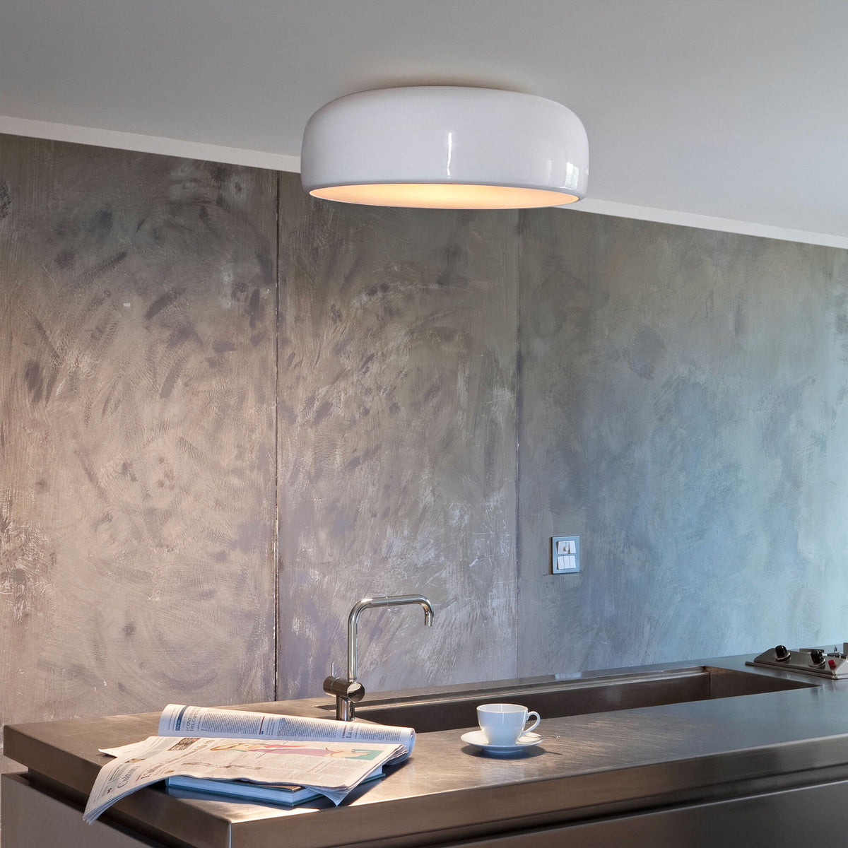 Plafonnier Smithfield Pro de Jasper Morrison - Flos-Blanc-The Woods Gallery