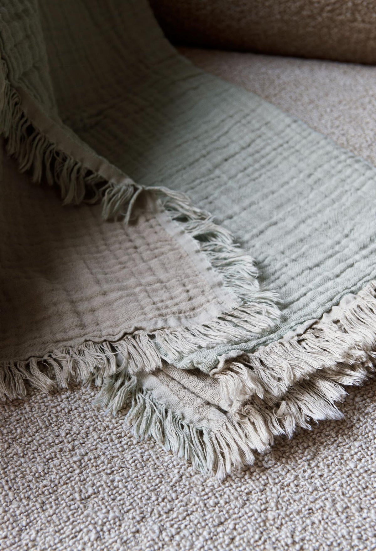 Plaid Collect SC33 Coton bio - &Tradition-Nuage & sauge-The Woods Gallery