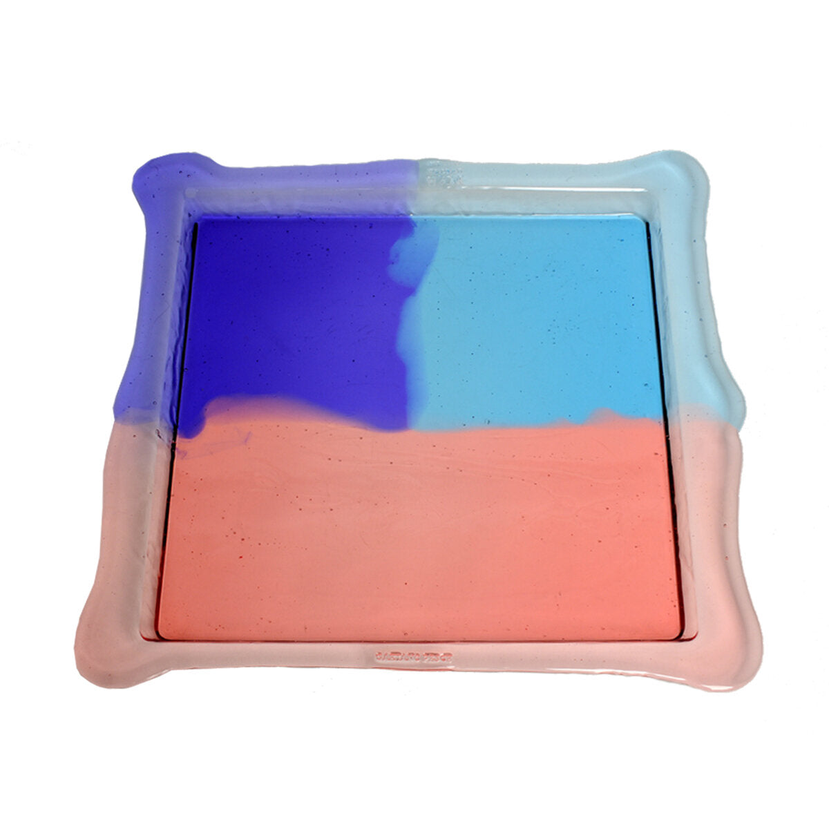 Plateau Carré Try Tray - Clear Purple, Light Ruby, Light Blue de Gaetano Pesce - Fish Design-S-The Woods Gallery