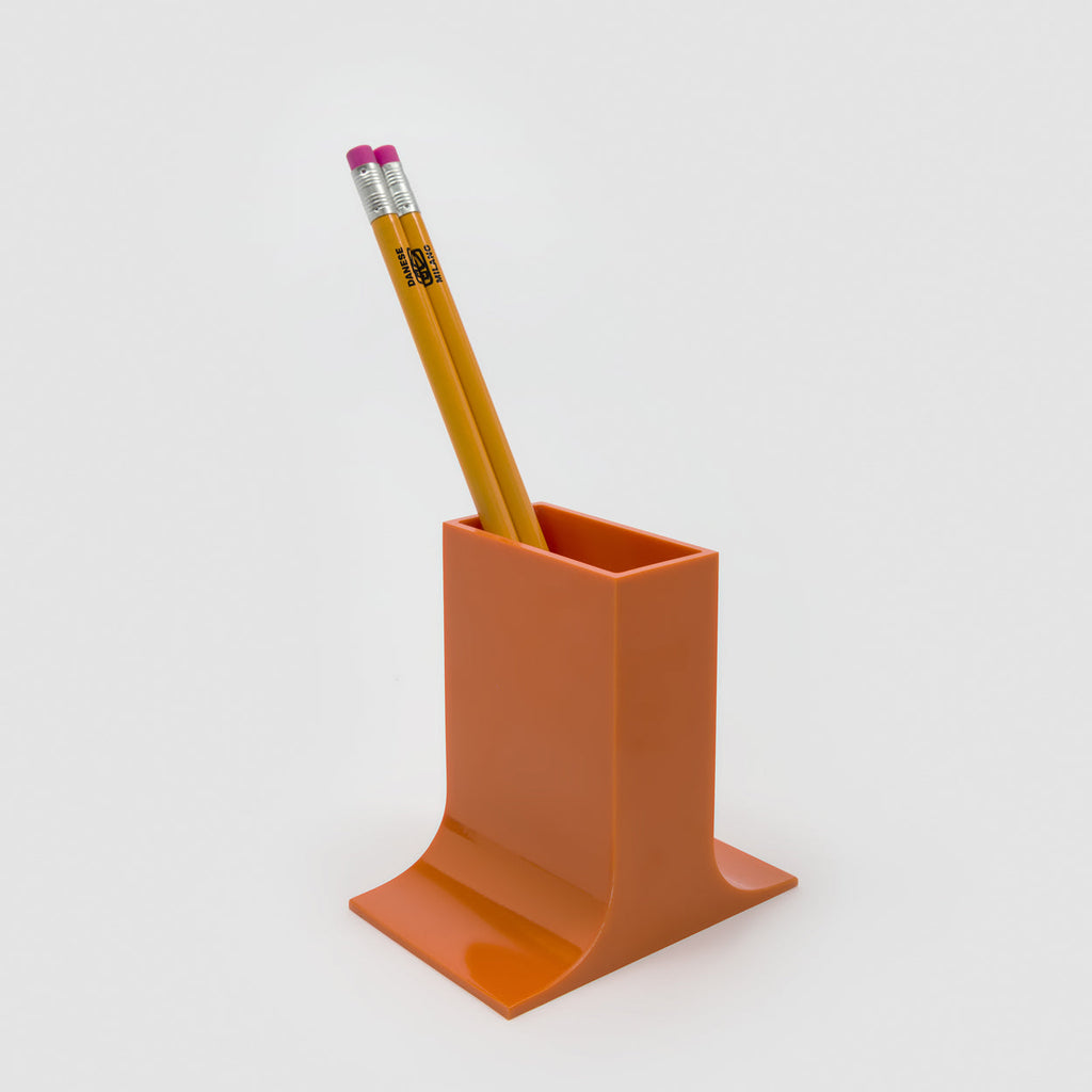 Porte-crayons Lampedusa de Enzo Mari - Danese Milano-Orange-The Woods Gallery