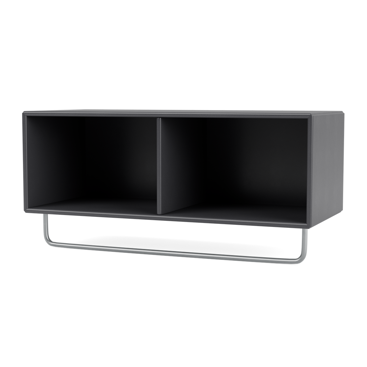 Porte-manteaux Coat par Peter J. Lassen, laque 36 Coal, suspendu au mur, packshot Montana