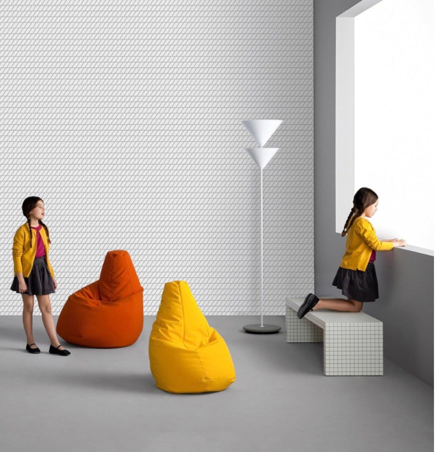 Pouf Sacco de Piero Gatti, Cesare Paolini et Franco Teodoro - Zanotta-Blanc-The Woods Gallery