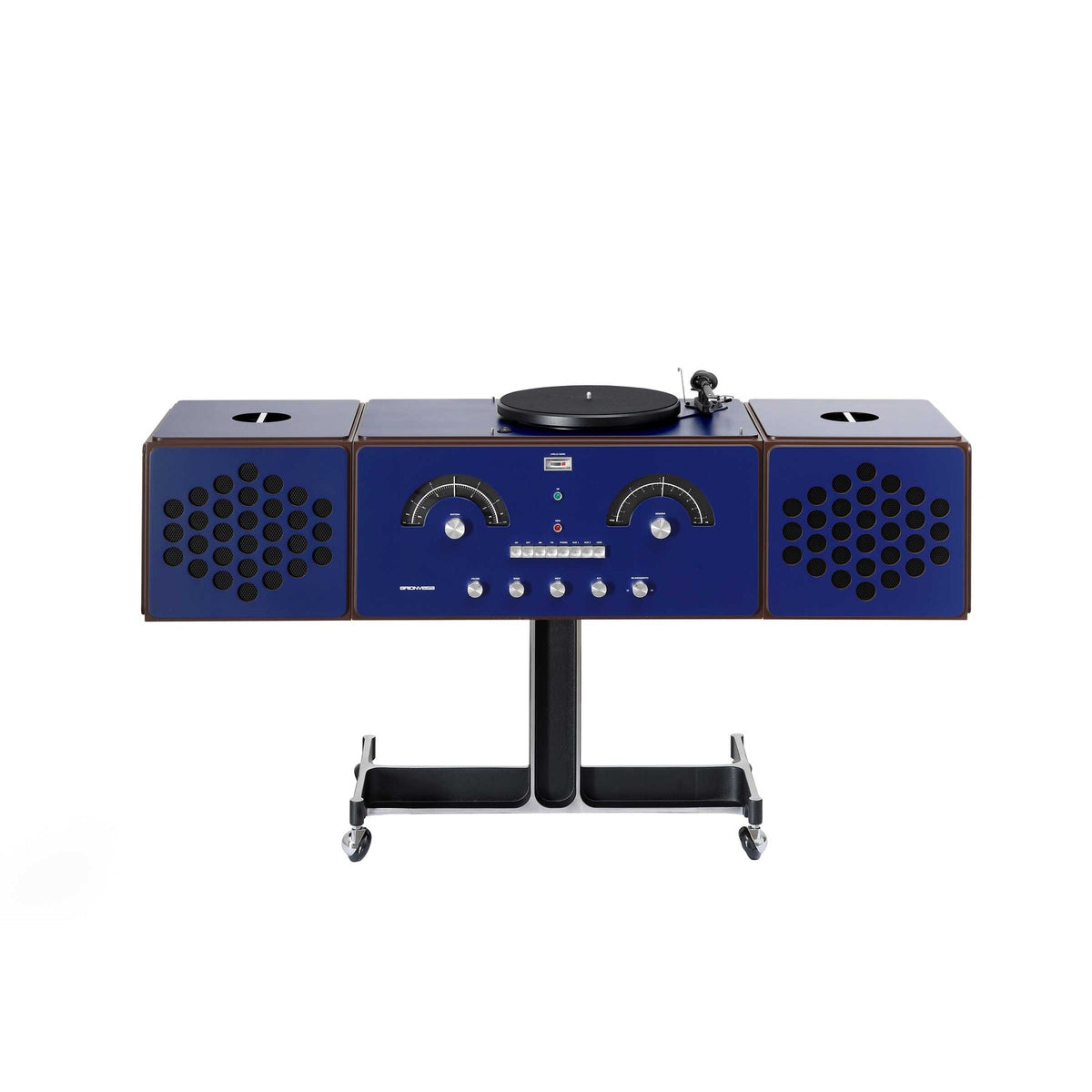 Radiofonografo - Brionvega : Design par Achille et Pier Giacomo Castiglioni-Bleu-The Woods Gallery