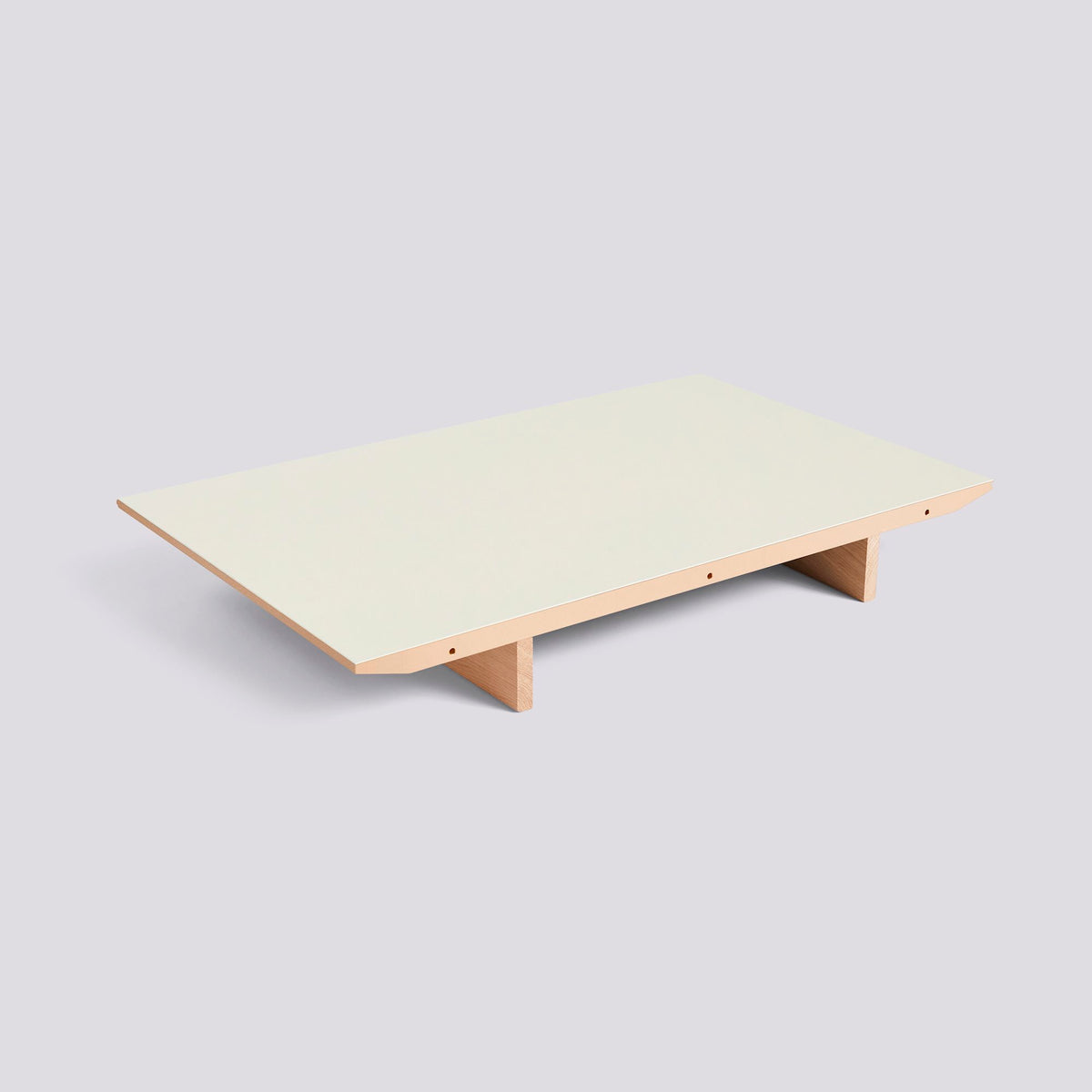 Rallonge pour table CPH 30 de Ronan et Erwan Bouroullec - Hay-50 x 80 cm (table L 160) - Chêne laqué, plateau linoléum blanc cassé-The Woods Gallery