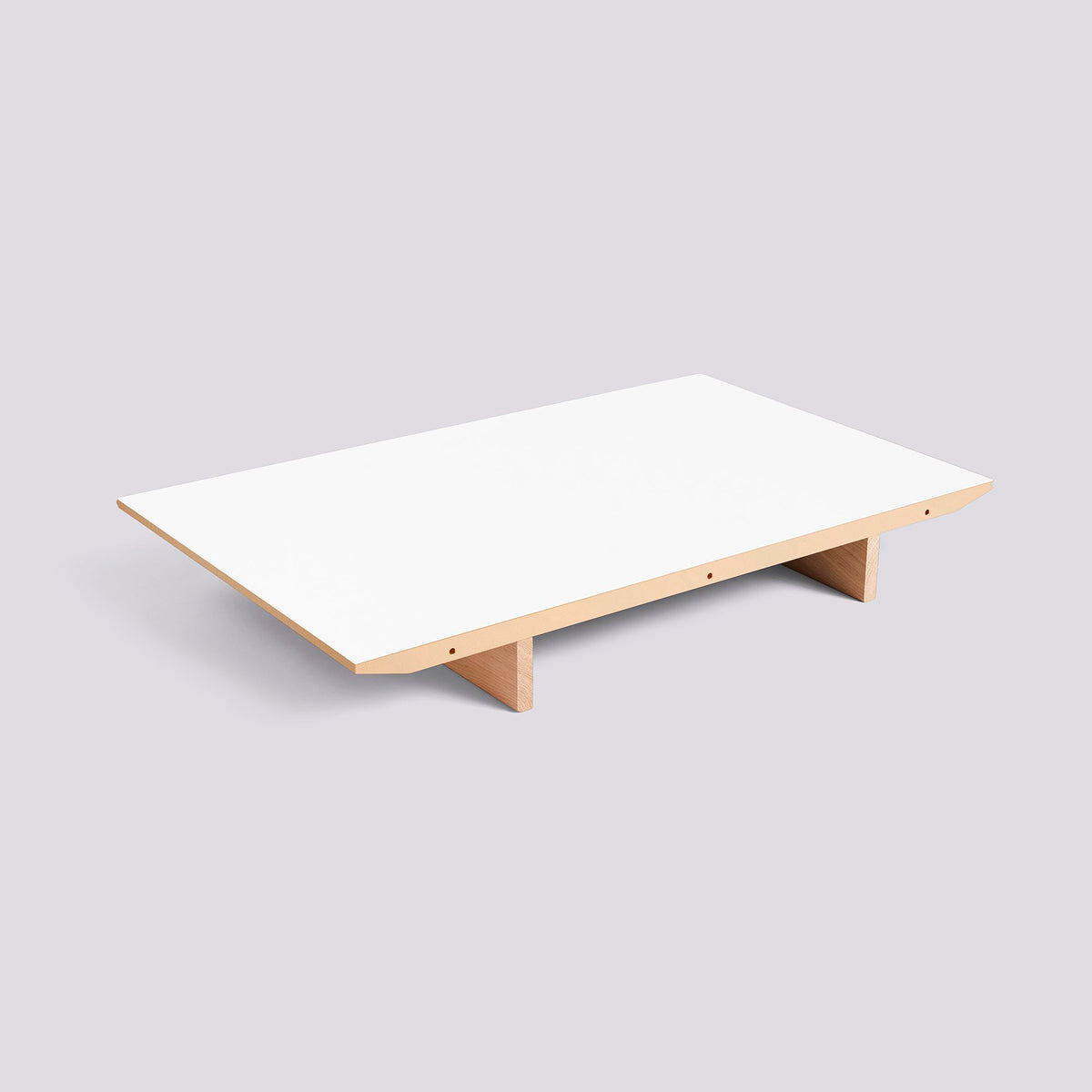 Rallonge pour table CPH 30 de Ronan et Erwan Bouroullec - Hay-50 x 80 cm (table L 160) - Chêne laqué, plateau stratifié blanc-The Woods Gallery
