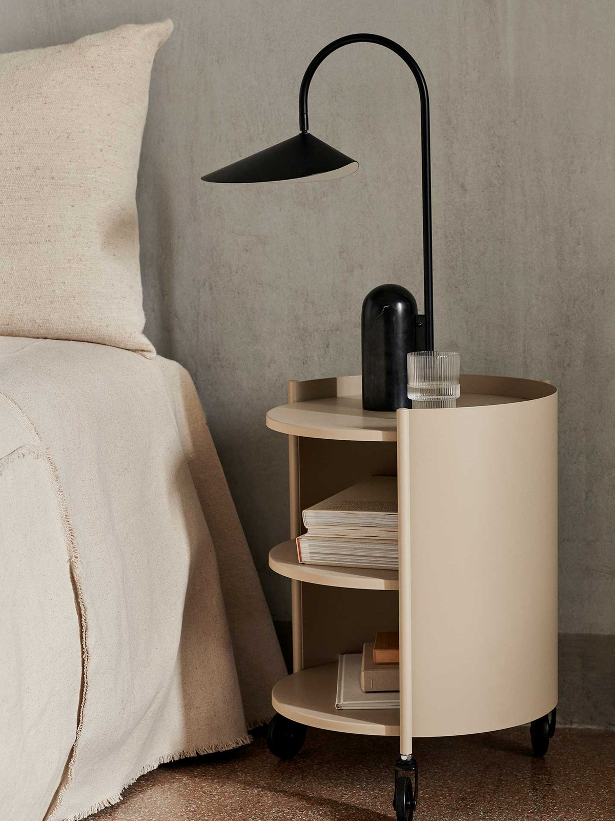 Rangement sur roulettes Eve Storage Ø 40 cm - Ferm Living-Rouge-The Woods Gallery