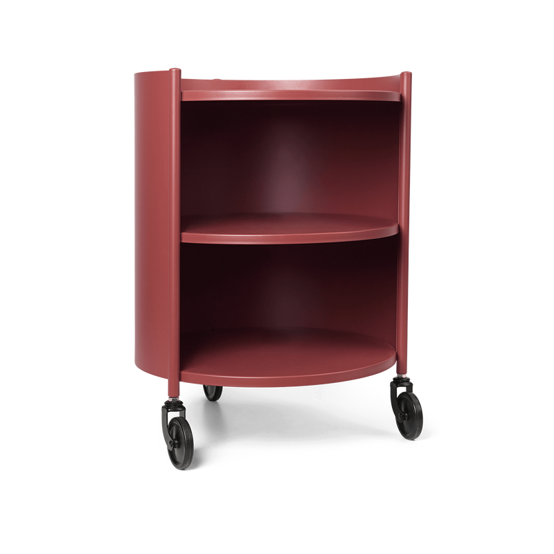 Rangement sur roulettes Eve Storage Ø 40 cm - Ferm Living-Rouge-The Woods Gallery
