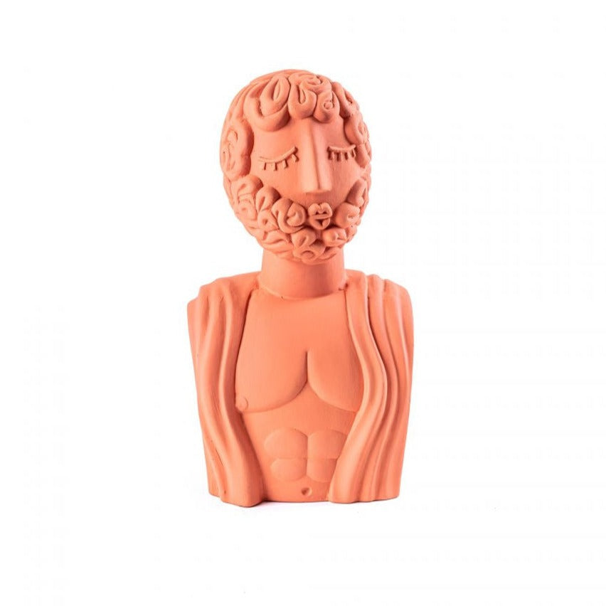 Sculpture Bust Man en terre cuite Magna Graecia de Antonio Aricò - Seletti-The Woods Gallery