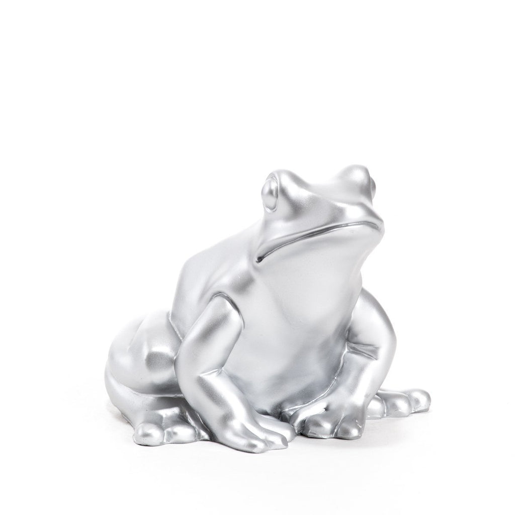 Sculpture Frog King de Ottmar Hörl - Grenouille-Argent-Unsigned-The Woods Gallery