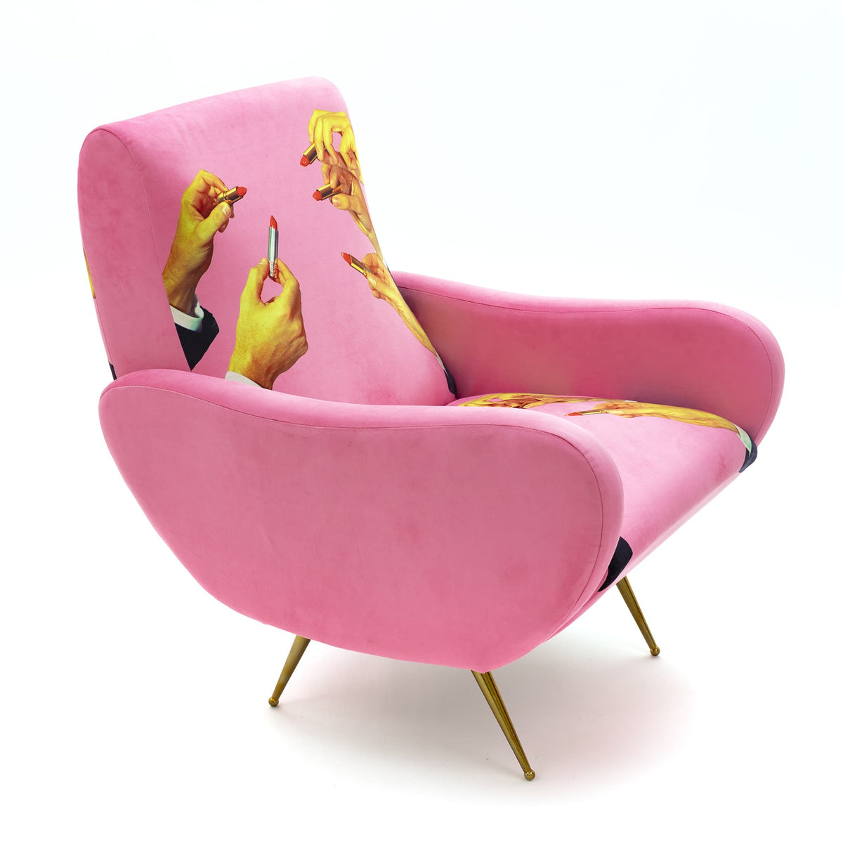 Fauteuil Lipsticks Pink de ToiletPaper - Seletti-vue 2-The Woods Gallery