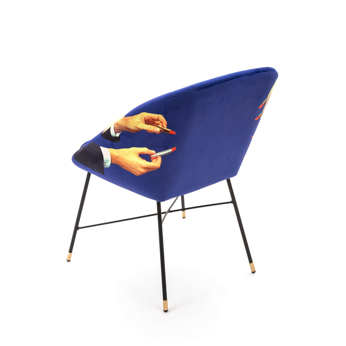 Chaise rembourrée Lipsticks de ToiletPaper - Seletti-vue 3-The Woods Gallery