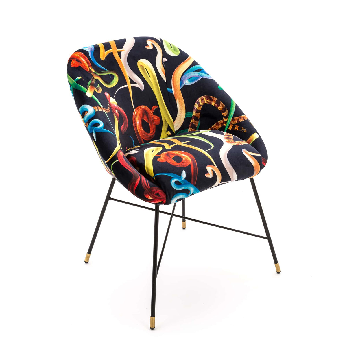 Chaise rembourrée Snakes de ToiletPaper - Seletti-vue 2-The Woods Gallery