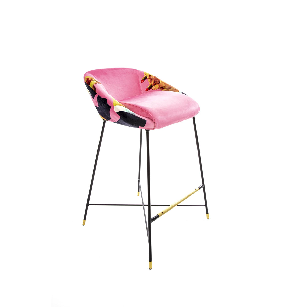 Tabouret haut Pink Lipsticks de ToiletPaper - Seletti-vue 2-The Woods Gallery
