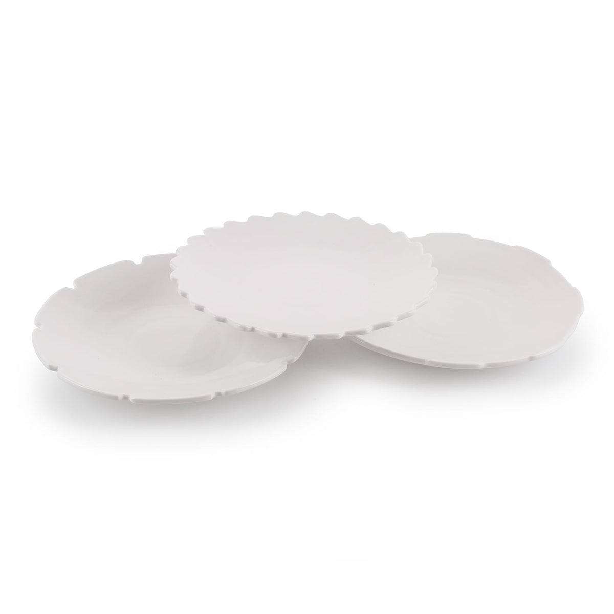 Lot de 3 assiettes à dessert Machine Collection de Diesel Living - Seletti-les trois pièces assorties, vues de trois quarts-Seletti
