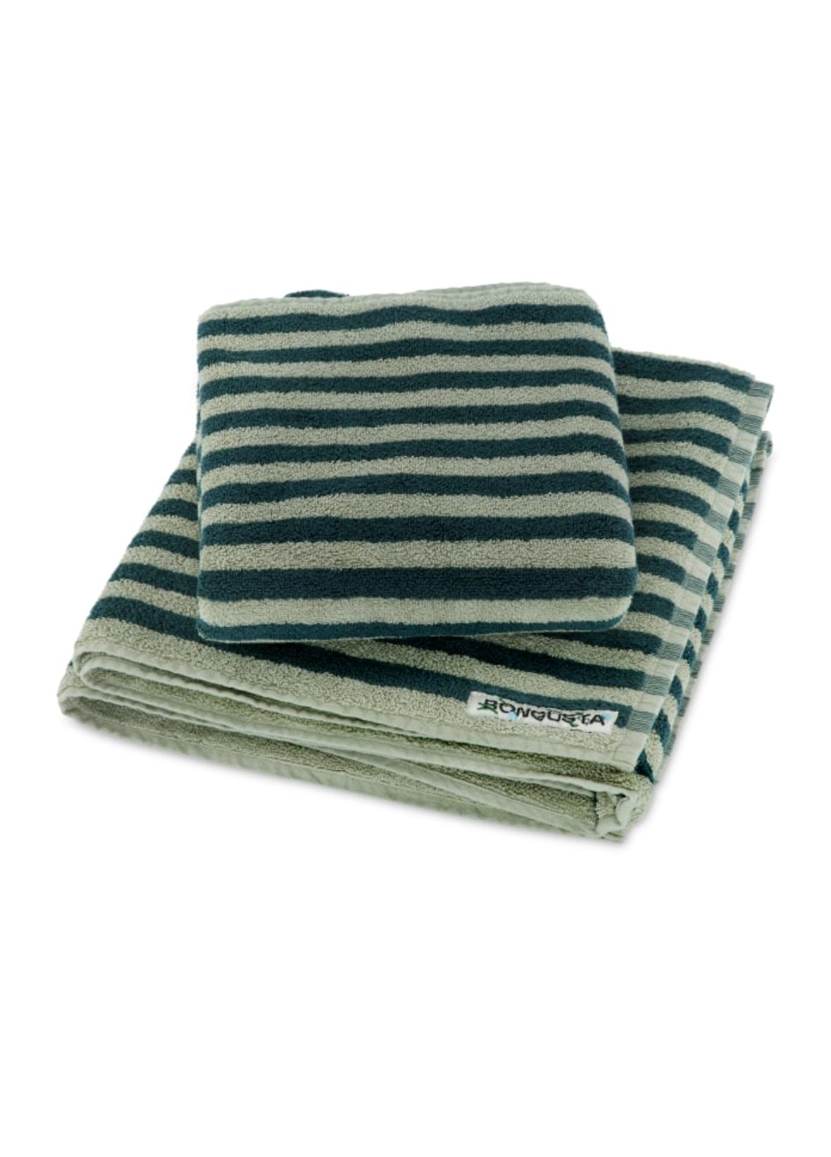 Serviettes de Bain Naram - Large (lot de 4)- Bongusta-Écume des mers et Sarcelle profond-The Woods Gallery