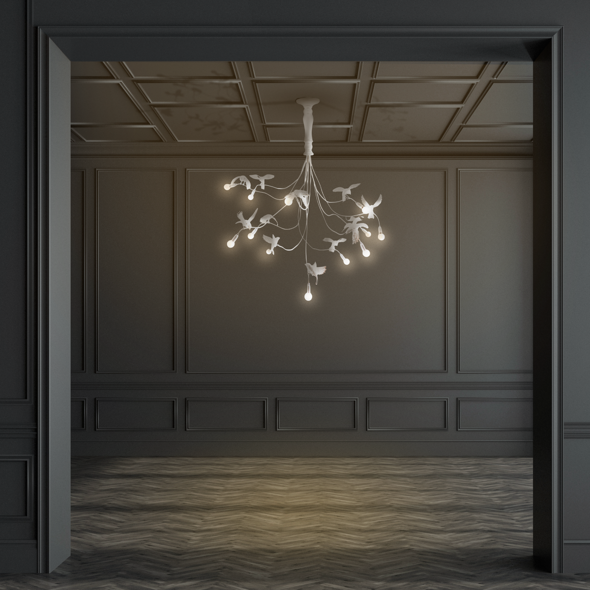 Lustre Sparrow Chandelier de Marcantonio - Seletti-vue 2-The Woods Gallery