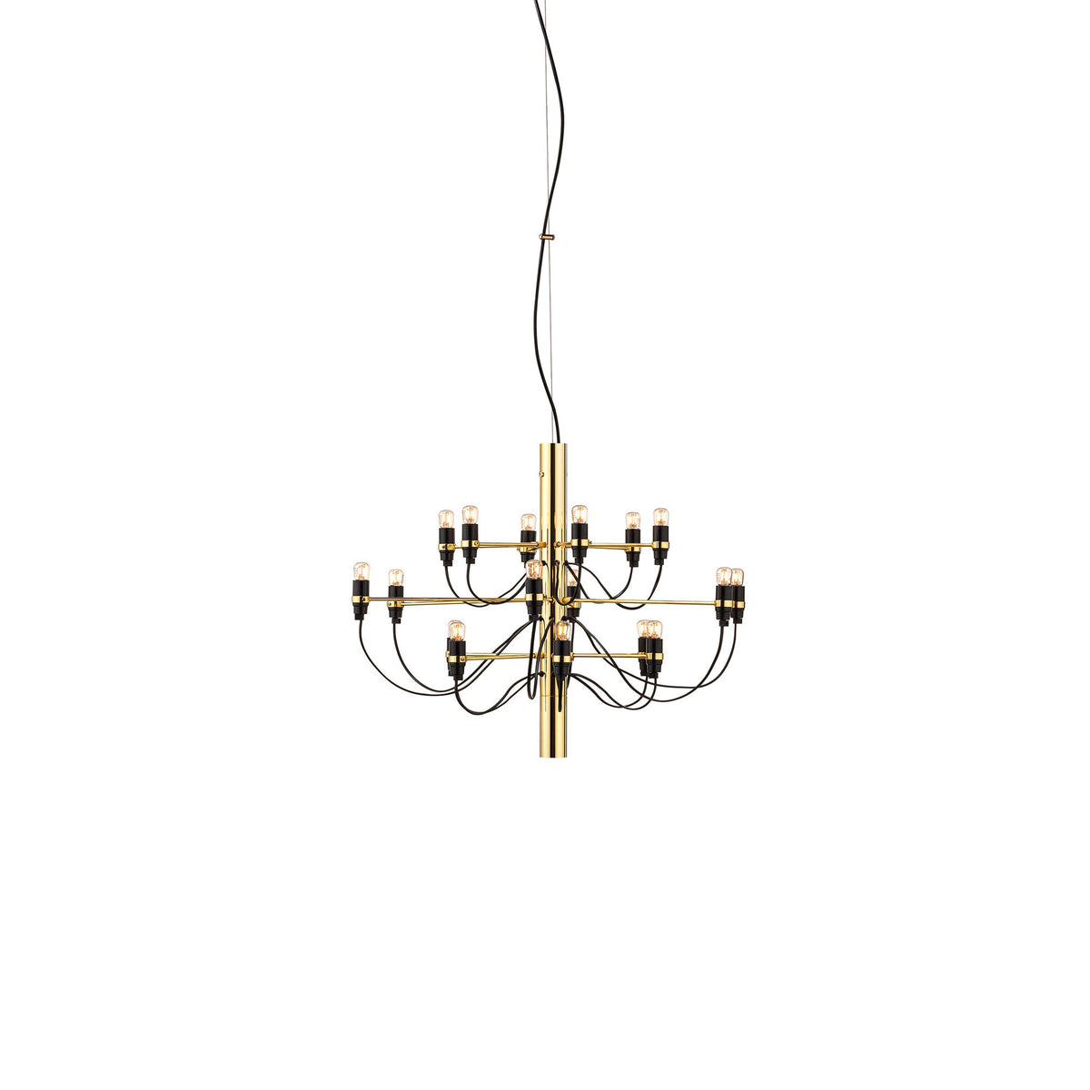 Suspension 2097 de Gino Sarfatti - Flos-Laiton-Ampoules transparentes-18 ampoules-The Woods Gallery