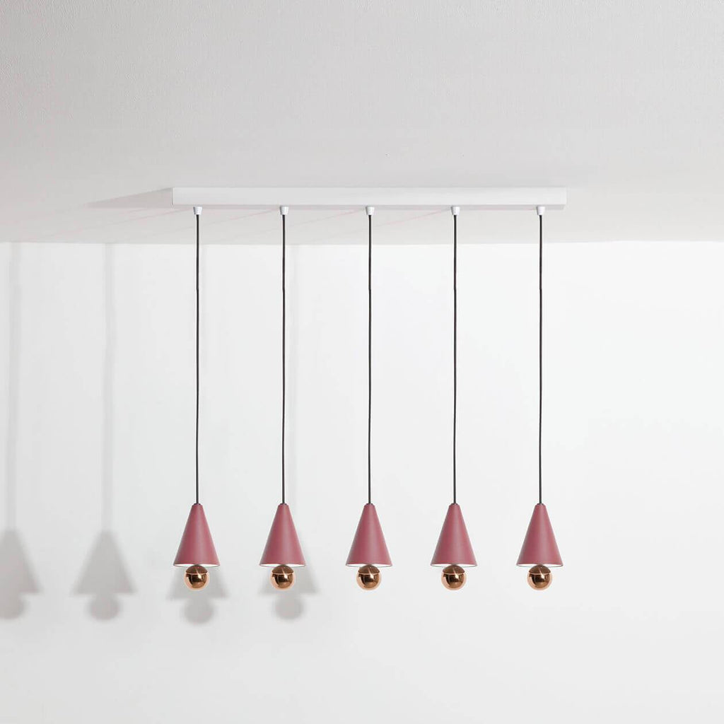 Suspension Cherry (5 pendants) - Petite Friture-Brun-rouge-The Woods Gallery