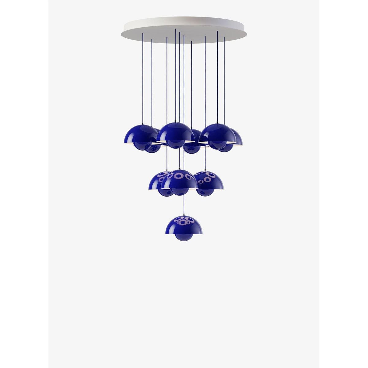 Suspension Flowerpot Chandelier VP1 - 10 pendants - &Tradition-Bleu cobalt-The Woods Gallery